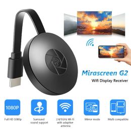 Boîte 2.4G TV Stick 1080p Mirascreen G2 Affichage Récepteur HDMCOMPATIBLE MIRACAST WiFi TV Dongle Mirror Screen Anycast pour Android iOS