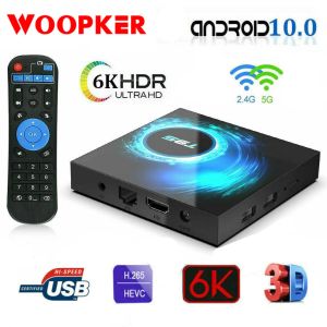 Box 2021 Nouveau T95 Smart TV Box Android 10 6K 2.4G 5G WiFi Bluetooth 128 Go 3D Voice 64G Quad Core Settop Box HD Media Stream Player