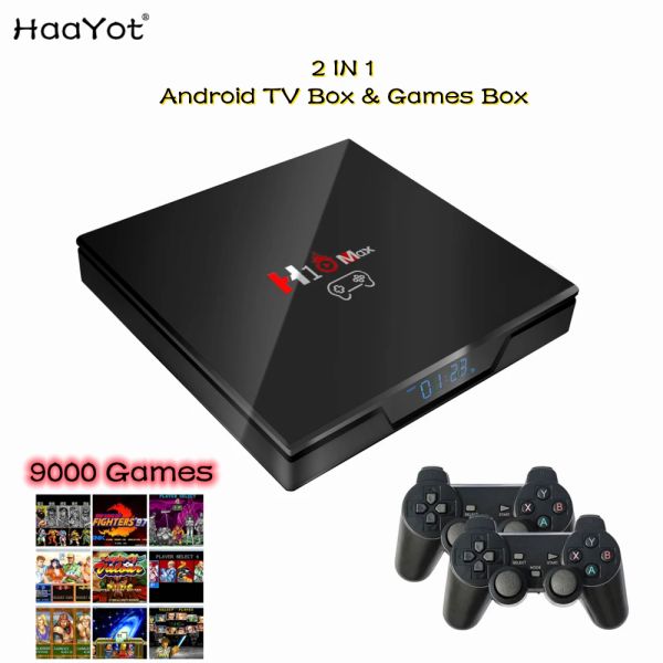 Box 2022 Double système Android Smart TV Box Box 19 000+ avec 3D Games Console 4K Media Player YouTube 64G 128G Retro Games Box