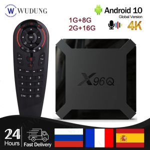 Box 2022 X96Q Smart TV Box Android 10.0 Allwinner H313 Quad Core 2 Go 16 Go 4k HD Settop Box PK X96 MINI FAST EXPÉDITION