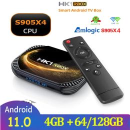 Box 2022 HK1 RBox X4S TV Box Android 11 Amlogic S905X4 Dual 4K Google Voice Assistant Media Player