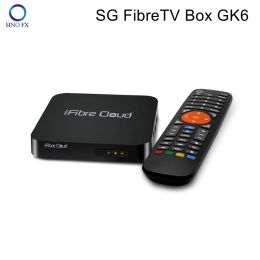 Box 2022 IFIBRE Cloud GK6 Singapour Fibre TV Box Quad Core 4G 32G Android 9.0 AMLOGIC S905X3 BT5.1 Dual WiFi Media Player