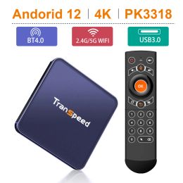 Box 2022 Nouveau Android 12 TV Box 2.4G 5.8G WiFi HDR10 OTA PK3318 4K 3D BT4.0 VOCIE CONTROL TV Récepteur TRÈS rapide Boîte