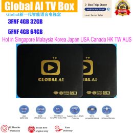 Box 2022 Nouvelle arrivée Global 6K TV Box Android 10 32/64 Go AI Contrôle vocal chaud à Singapour Korea Japan Malay Thai USA India Vietnam