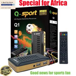 BOX 2022 NOUVEAU QSPORT Q1 AFRICA HD DIGITAL SATELLITE RECEPIER NON BESOIN DE LIGNE GOOD SATELLITE Digital TV Box DVBS2 Decoder for Africa
