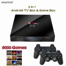 Box 2022 Retro Game Console Android Smart TV Box 2 dans 1 19000 Jeux Boîte avec des jeux 3D Pad 64 128G IPTV Media Player Box 4K YouTube