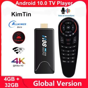 Box 2022 Smart TV Stick Android TV Box 10 4G 32G 3D VIDEO 4K 2.4G 5G WiFi Bluetooth H616 Quadcore Set Top Box Receiver TV TV