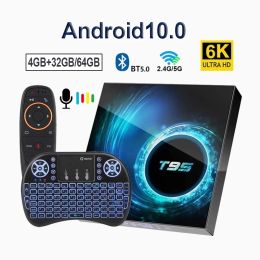 Box 2022 T95 Smart TV Box 6K 2.4G 5G Wifi Soporte BT 128G 6K 16G 32GB 64GB 4K Quad Core Android 10 SetTop Box Media Player