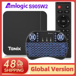 Box 2022 Tanix W2 Android TV Box Android 11 Amlogic S905W2 2 Go 16 Go ONDERSTEUNING H.265 AV1 DUAL WIFI HDR 10 + Player multimédia Set Top Bo