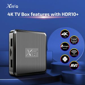 Box 2022 X98Q Smart TV Box Amlogic S905W2 H.265 AV1 Dual WiFi HDR 10+ 4K Android 11.0 Set Top Box 2 Go 16 Go Media Player Receiver