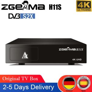 Box 2022 ZGEMMA H11S 4K UHD DVBS2X 1GB/16 GB Memory Linux System H.264 H.265 HD Digitale satelliet tv -decoder PK ZGEMMA H9S SE TV Box