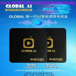 Box 2022 Global Global AI 3FNF / 5FNF Smart TV Box Contrôle vocal Contrôle Hot In SG My Korea JP HK TW USA INDIA VIETNAM NORTH AMERICA PK 6P / 6S
