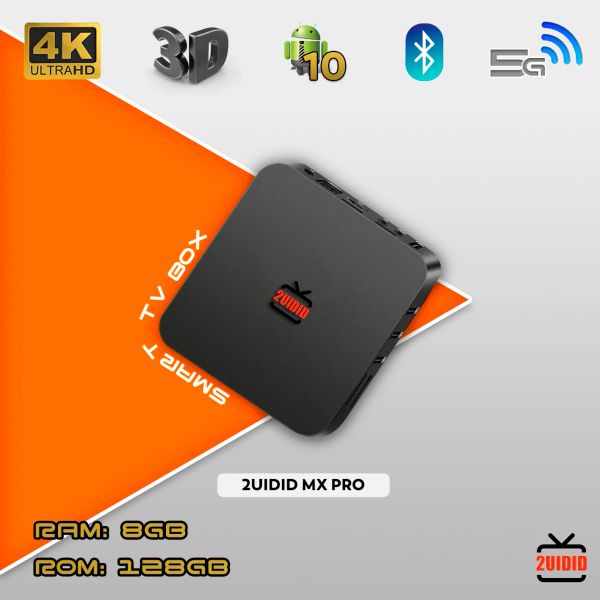 Box 2Uidid MX Pro Bluetooth Smart TV Box Android 10 DDR3 8G EMMC 128G 2.4G 5G WiFi BT BT AV1 Media Player tbox 4K 100m Set Box MX