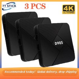 Box 3PCS Emballage d'origine Android TV Box Smart TV Box 3D 4K D905 L905 Android Box Set Prise en charge 4K HD