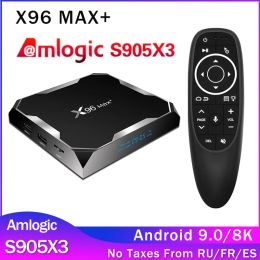 Box 4GB 64 GB 32 GB X96 Max+ Android 9.0 TV Box Smart X96 Max plus Amlogic S905X3 Quad Core 8K 2.4G 5G Dual Wifi Set Top Box PK X96Q