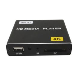 Box 4K Full HD 1080p HDD Multimedia Media Advertentiespeler TV Box Ondersteuning HDMICompatible AV -uitvoer MKV H.264 USB Disk SD -kaart