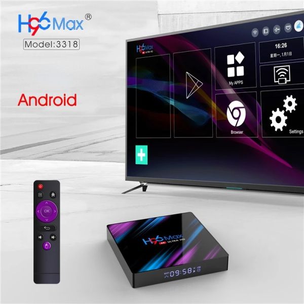 Box 4K HD 2.4G 5G WiFi H96 Max V11 Smart TV Box RK3318 YouTube Media Player Android 11 HDR Set Top avec clavier ou contrôleur