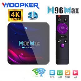 Box 4K HD TV Box H96 Max V11 2.4G 5G WiFi BT4.0 Receiver Media Player HDR USB 3.0 4 Go 32 Go 64 Go Smart Android 11 TV Box