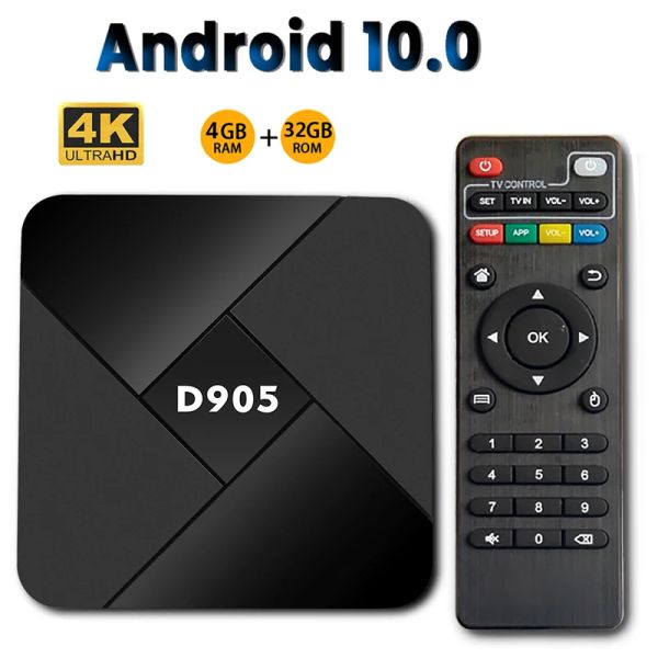 Box 4K Network Player Settop Box WiFi 2.4G 4K Home Remote Control Box Smart Media Player YouTube Smart Android TV Box