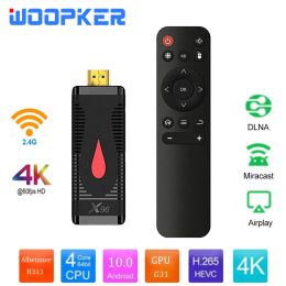 Box 4K TV Stick X96 S400 ALLWINNER H313 Quad Core 2 Go RAM 16 Go Rom 2.4G WiFi Android 10.0 Smart TV Box 1080p HD Media Player