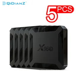 Boîte 5 PCS X96Q SMAT TV BOX Android 10 Allwinner H313 Quad Core 1G 8G 2GB 16 Go 1080p 2.4G WiFi Media Player 4K Set Top Box