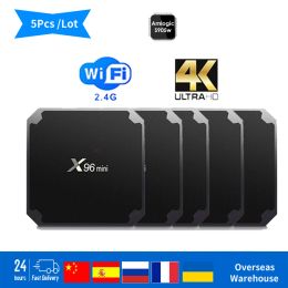 Box 5PCS X96 Mini Smat TV Box Android 9.0 Amlogic S905W Quad Core 2G16G 2.4G WiFi 3D 4K Media Player HD TVBox Set Top Box X96MINI