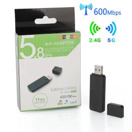 Box 600m MAG250 Adaptador Wifi USB Dongle para MAG 254 256 322 260 TV Box Wireless Dual Band Dual Band 600Mbps Antena de red Fro PC HTV 5