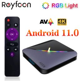 Box A95X F3 Air II RGB Android 11 TV Box Amlogic S905W2 4 Go 64 Go Support Dual WiFi 4K 60FPS VP9 BT 5.0 YouTube Media Player 2 Go 16 Go