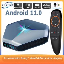 Box A95X F4 Android 11 TV Box RGB Light Amlogic S905X4 Dual Wifi 3D Arm Malig31 Fast Set TV BT H.265 8K 4K Set Top Box