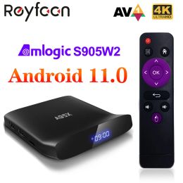 Box A95X W2 Android 11 Smart TV Box Amlogic S905W2 4 Go 64 Go Prise en charge 5G WiFi 4K 60FPS VP9 BT5.0 YouTube Media Player 2G 16G A95XW2 F4