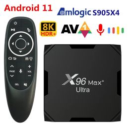 Box Android 11.0 TV Box Amlogic S905X4 Quad Core 4G 32G 64G Dual WiFi Av1 H.265 8K X96 Max plus Ultra Smart Media Player Set Top