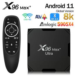 Box Android 11 x96 Max plus ultra amlogic S905X4 TV Box 4GB 32GB/64G 4K 8K Media Player 2.4G 5G Dual WiFi X96Max+ Set Top
