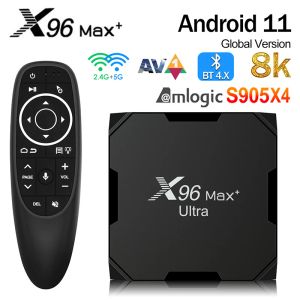 Box Android 11 x96 Max plus Ultra Amlogic S905X4 TV Box 4 Go 32 Go / 64g 4K 8K Media Player 2.4G 5G Double WiFi X96max + Set Top Box