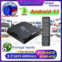 Box Android 11 x96 Max Plus Ultra Smart TV Box Amlogic S905X4 4G 32G / 64G 2.4G 5.0G Double WiFi 8K HD Settop Box Media Média Player