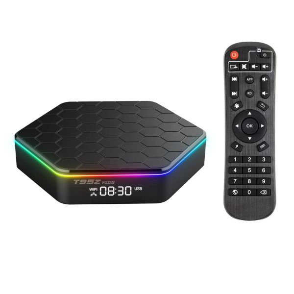 Box Android 12 Smart TV Box 4K Media Player 6K Decording H.265 VP9 Dual Band WiFi6 BT5.0 Affichage numérique avec télécommande TV Box