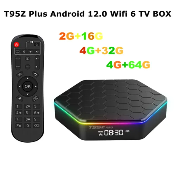 Box Android 12 T95Z Plus TV Box Allwinner H618 2G 4G RAM 16G 32G 64G ROM TVBOX WIFI6 2.4G 5G WiFi HDR 6K Media Player Box