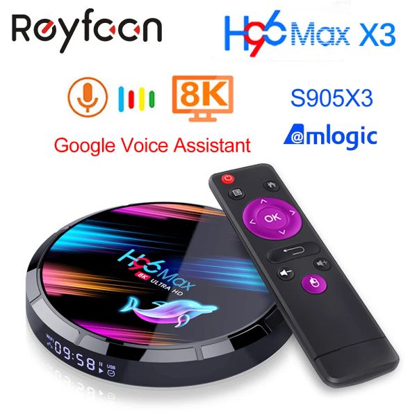 Box Android 9.0 TV Box H96 Max X3 4GB 128GB 64GB 32GB Amlogic S905x3 Soporte 5G WiFi 1080p 4K 60FPS Google Player YouTube 8K H96Max