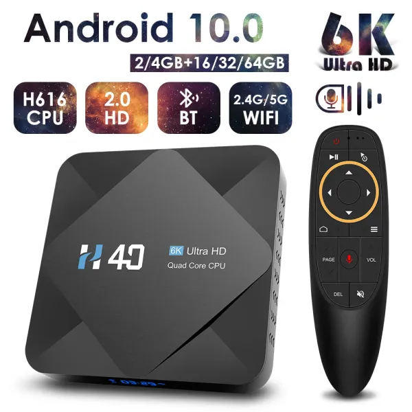 Box Android TV Box Box Android 10 4GB RAM 64GB ROM 6K H.265 Media Player 3d Video 2.4G 5GHz Wifi Bluetooth Smart TV Box Box