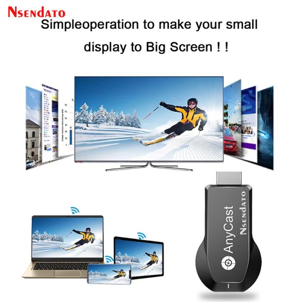 Box Anycast M100 5G 4K HDMicompatible TV Stick Adaptador Wifi Pantalla de TV Receptor Dongle para Miracast AirPlay DLNA Monitor