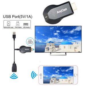 Box Anycast TV Stick 1080p TV Dongle Wireless DlNA AirPlay Mirror HDMICIMcompatible Adapter Receiver Miracast pour iOS Android