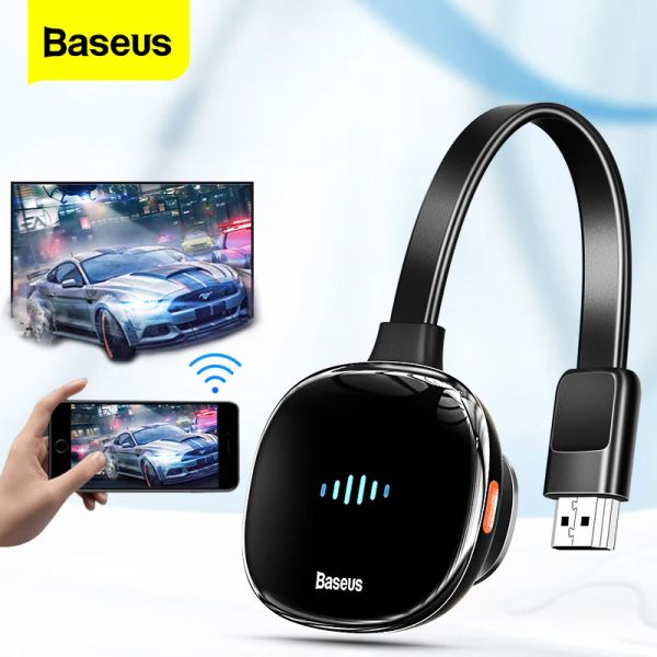 Box Baseus Displave inalámbrica Adaptador 4KHD Video Streamer TV Stick 4K HD Dongle 2.4G 5G Wifi Pantal