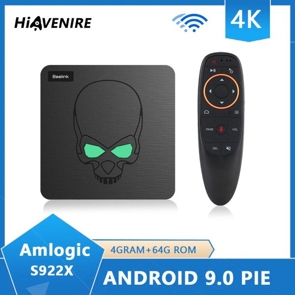 Box Beelink 4 Go 64 Go Smart TV Box Android TV Game Console GT King King Breetin 110000 Retro Games 4K HD Affichage sur TV 2.4g + 5G double WiFi