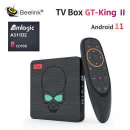 Box Beelink Gt King II TV Box A73 2.2GHz met A53 2.0GHz AMLOGIC A311D2 8CORES LPDDR4 64GB WIFI 6 Ondersteuning 4K BT5 1000m Android 11