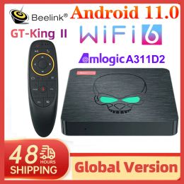 Box Beelink GT King II WiFi 6 Android 11 TV Box 8GB 64GB TVBox Amlogic A311D2 Octa Core LPDDR4 Ondersteuning 4K 60fps BT5.0 1000m USB3.0