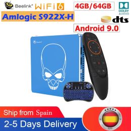 Box Beelink GT King Pro WiFi 6 Smart TV Box Android 9.0 4 Go 64 Go DDR4 AMLOGIC S922XH 4K Quad Core Set Top Box GT King Media Player