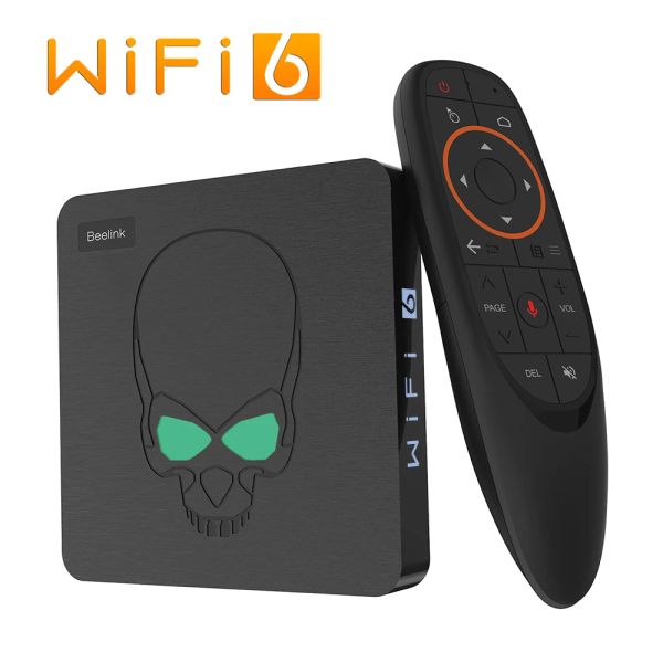 Box Beelink GT King TV Box Android 9.0 Amlogic S922X Hexacore G52 MP6 Graphiques 4 Go LPDDR4 64GB ROM WiFi6 Bluetooth 4.1 4K 75Hz