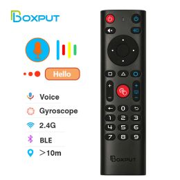 Box BPR3S BT Air Mouse Voice Fonction Ir Learning TV 2.4G Remote sans fil avec gyroscope pour Android TV Box / PC