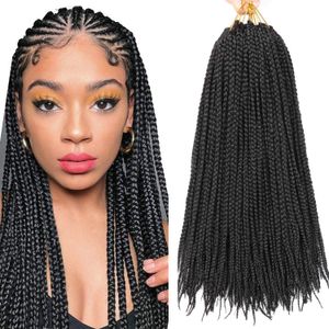 Boîte Tressage Crochet Cheveux 22 pouces Longue Boîte Tresses Cheveux Synthétiques Kanekalon 3X Afro Boîte Tressage Extensions de Cheveux pour Femmes Noires Filles