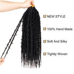 Box Butterfl Vlechten Haak Haar 24 "Box Butterfly Vlechten Haak Hair Extensions Synthetische Vlechten Faux Locs Twist