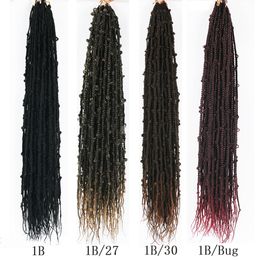 Boîte papillon Locs Crochet Hair Ombre 1b 27 30 Couleur de bug Soft River Sénégalais Crochet Twist Box Braids Locks Butterfly Cheveux